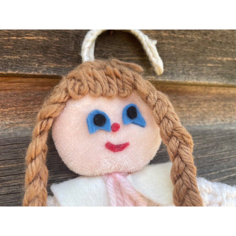 Antique Art Deco Crochet Baby Dress Silk Ribbons Crochet Doll Hanger - Picture 9 of 16